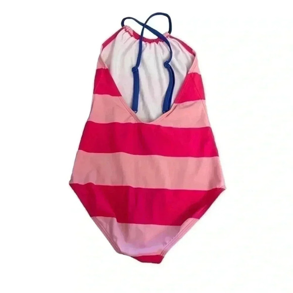 Boden Girls Stripes Criss Cross Back One Piece Bathing Swimming Suit SZ 9/10 - Picture 4 of 9